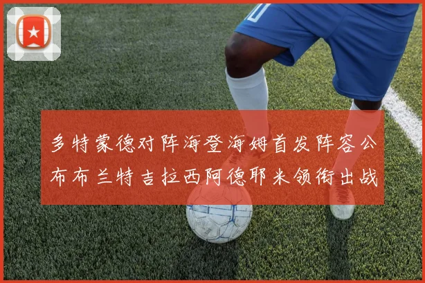 多特蒙德对阵海登海姆首发阵容公布布兰特吉拉西阿德耶米领衔出战